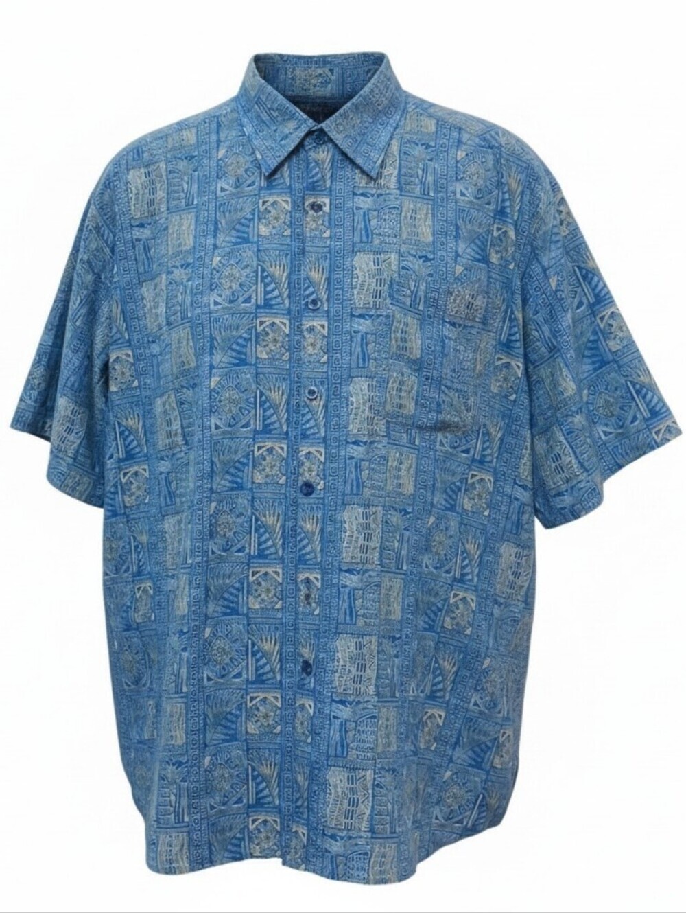 Weekenders - Men's Button Down, Short Sleeve Shirt. Buttoned Pocket, Size 2XL